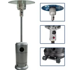 Stufa a gas da esterno termopatio a fungo C LINE MUSHROOMS grigia potenza 13Kw