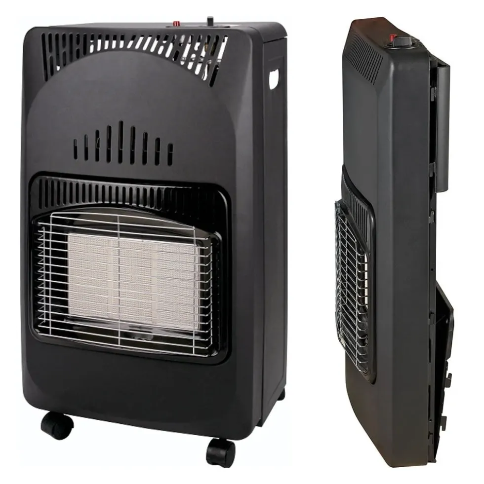 Stufa a gas gpl infrarossi pieghevole DCG GH03N 4200W h.73 cm. nera