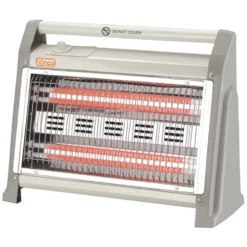 Stufa elettrica al quarzo ad alta efficienza energetica 600/1200W grigia VINCO 70157