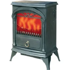 Stufa elettrica ambiente con effetto camino fuoco vivo NIKLAS SANTORINI 900/1800W