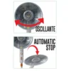 Stufa elettrica oscillante a piantana CARBON CRYSTAL 900W h.142 cm. DCG SA9680