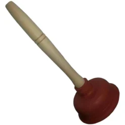 Stura scarichi a ventosa tipo buono in gomma rossa mm.150 manico legno