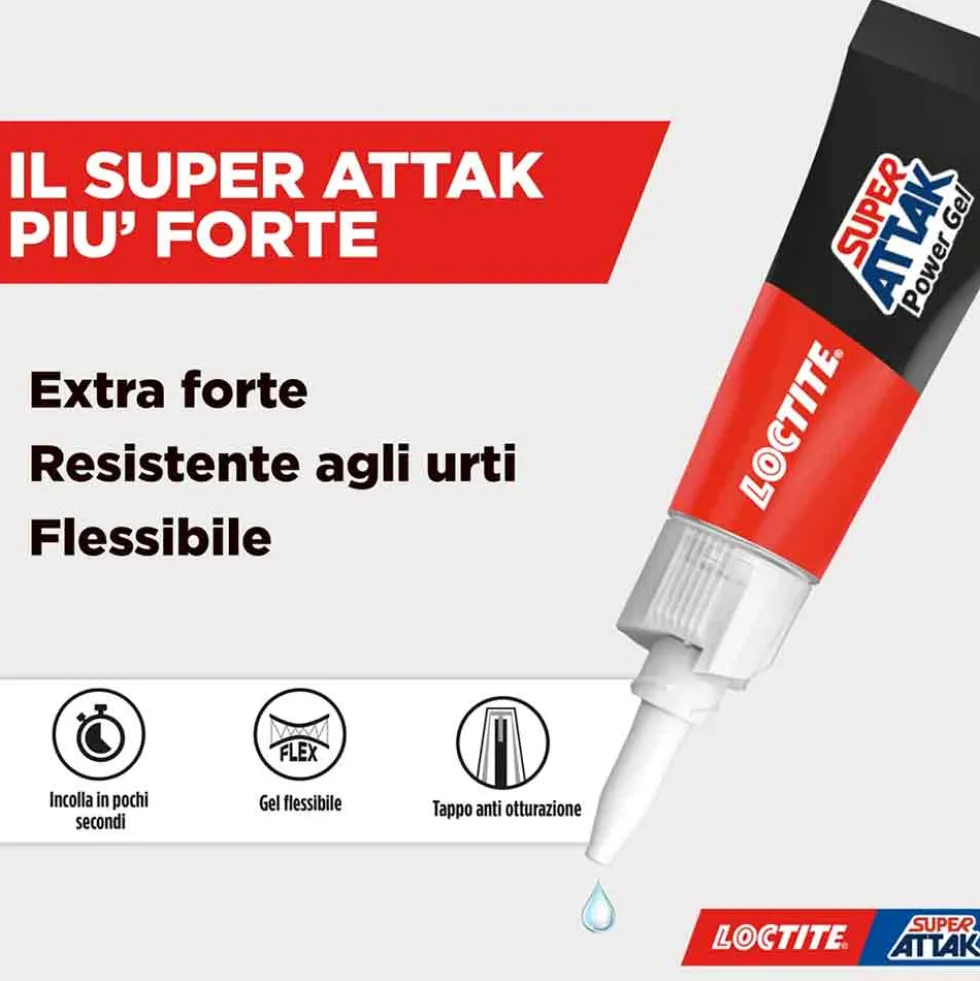 SUPER ATTAK Power gel gr.3 adesivo istantaneo universale flessibile per tutti i materiali