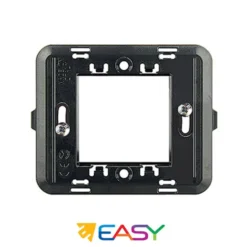 Supporto 2 posti con zanche per scatola tonda ELETTROCANALI serie EASY compatibile Bticino Matix