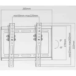 Supporto tv a parete con inclinazione per tv LED/LCD da 23" a 42" SUPERIOR SUPSTV008