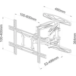 Supporto universale snodato a pantografo per tv led di ultima generazione da 40