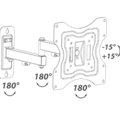 Supporto universale snodato per tv lcd led 23/42" a 3 snodi ELB2342/3