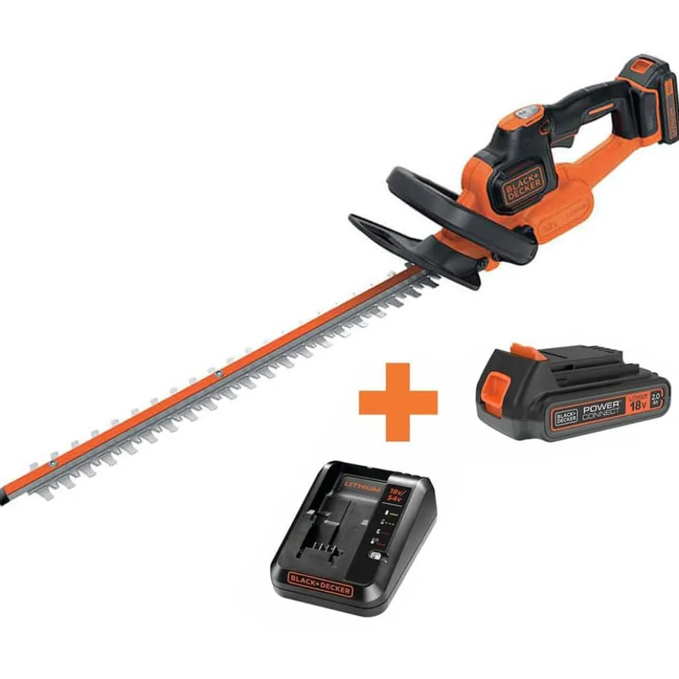 Tagliasiepi elettrico a batteria BLACK+DECKER GTC18502PC batteria 18V 2Ah litio barra cm.50