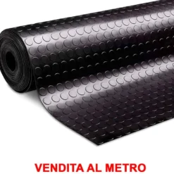 Tappeto copri pavimento in pvc a bolle nero h.100 cm. vendita a mq