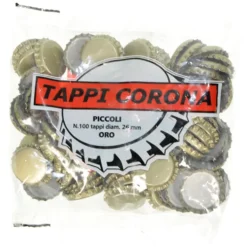 Tappi a corona idonei alla bollitura mod. ORO cf.100 pz.