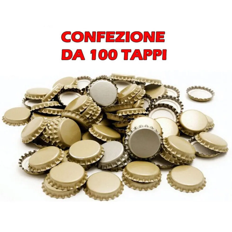 Tappi a corona idonei alla bollitura mod. ORO cf.100 pz.