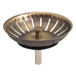 Tappo a cestello ottonato grigliato mm.83 per piletta lavello cucina ottone anticato