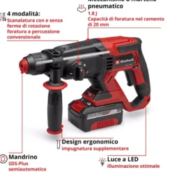 Tassellatore a batteria EINHELL TE-HD 18/20 Li 1 x 18V 4Ah+ caricabatterie