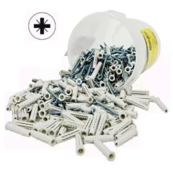 Tasselli universali in nylon NC 6 x 30 con viti secchiello 300 pz. NOBEX 174066