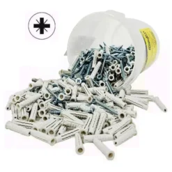Tasselli universali in nylon NC 8 x 40 con viti secchiello 150 pz. NOBEX 174088