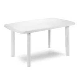 Tavolo in resina ovale FARO bianco cm.137 x 85 x 72h