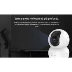 Telecamera wifi da interno EZVIZ TY2 motorizzata HD 1080P 2mpx