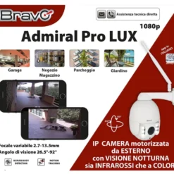 Telecamera wifi motorizzata da esterno BRAVO ADMIRAL PRO LUX Full HD 1080p