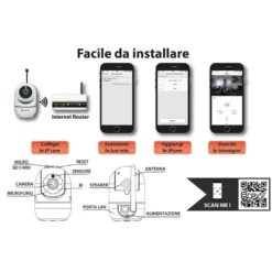 Telecamera wifi motorizzata da interno BRANO NANA' PRO Full HD 1080p