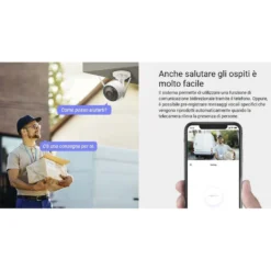 Telecamera wifi smart home da esterno EZVIZ H3 2K HD 2K con sistema difesa attiva