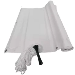 Telo frangivista copertura frangivento in pvc per ringhiere balconi cm.90 x 6 mt. bianco