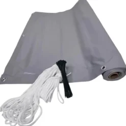 Telo frangivista copertura frangivento in pvc per ringhiere balconi cm.90 x 6 mt. grigio chiaro