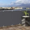 Telo frangivista copertura frangivento in pvc per ringhiere balconi cm.90 x 6 mt. grigio scuro antracite