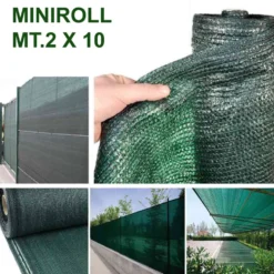 Telo ombreggiante frangivista verde ombreggiante al 90% MINIROLL mt.2 x 10