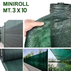Telo ombreggiante frangivista verde ombreggiante al 90% MINIROLL mt.3 x 10