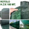 Telo ombreggiante frangivista verde ombreggiante al 90% rotolo h.3 x 100 metri