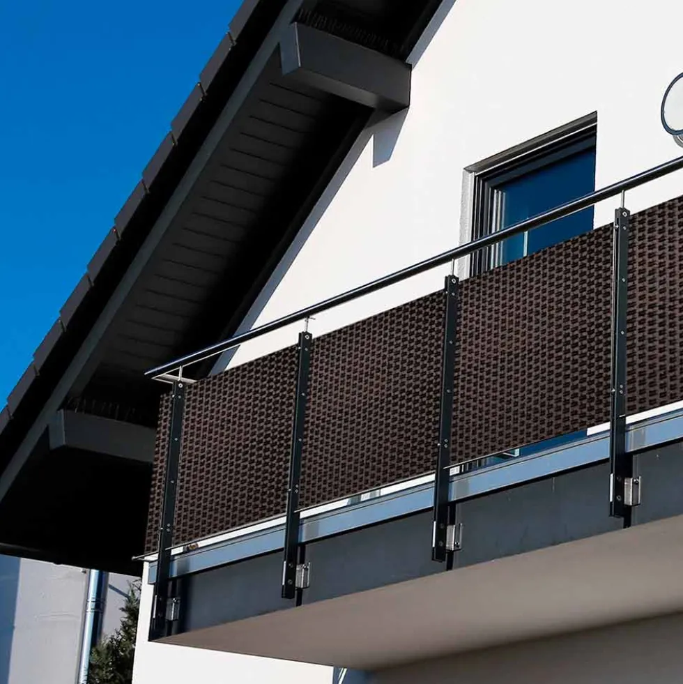 Telo ombreggiante in pvc rattan recinzione frangivista h.90 cm. vari colori