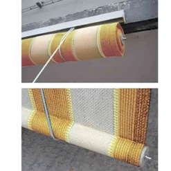 Tenda da sole avvolgibile con rullo "SOLARIS" beige chiaro/scuro cm.200 x 300