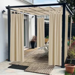Tenda da sole per gazebo con passanti e bottoni cm.160 x 270 panna