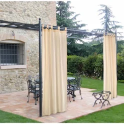 Tenda da sole per gazebo con passanti e bottoni cm.160 x 270 panna