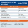 Termoconvettore termosifone elettrico 2000W HYUNDAI 75505 turbo - timer - telecomando - display led