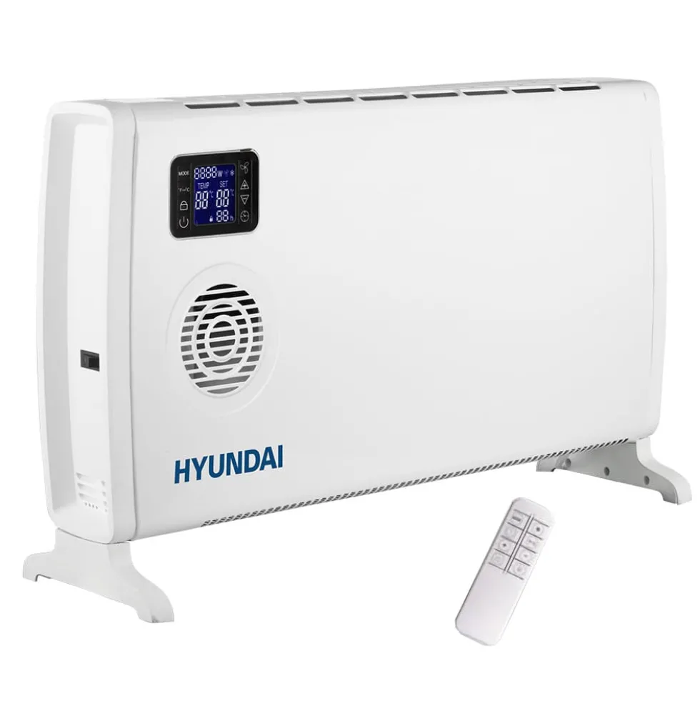 Termoconvettore termosifone elettrico 2000W HYUNDAI 75505 turbo - timer - telecomando - display led