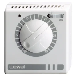 Termostato ambiente elettromeccanico CEWAL RQ30 per impianti di riscaldamento