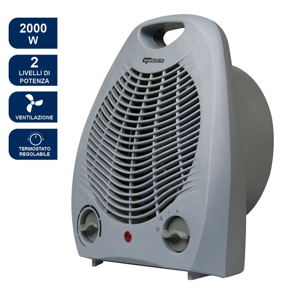 Termoventilatore caldobagno 2000W grigio TERMOZETA TZR15GB