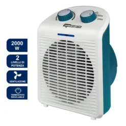 Termoventilatore caldobagno 2000w IP21 blu TERMOZETA AIRZETA Instant Bagno TZR51WB