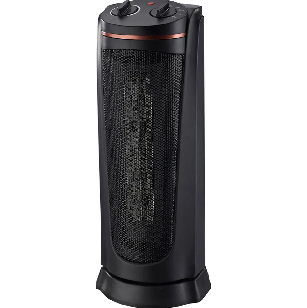 Termoventilatore ceramico a torretta 2000w nero oscillante ZEPHIR TW1500C