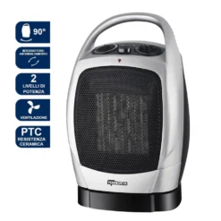 Termoventilatore ceramico ptc oscillante 1500w TZR05