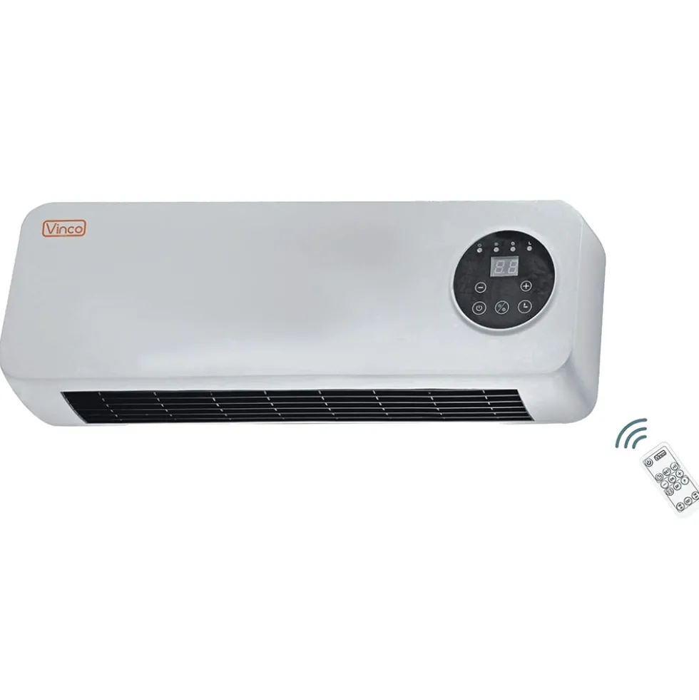 Termoventilatore termoconvettore split ceramico a parete 2000W con display Led VINCO 70322