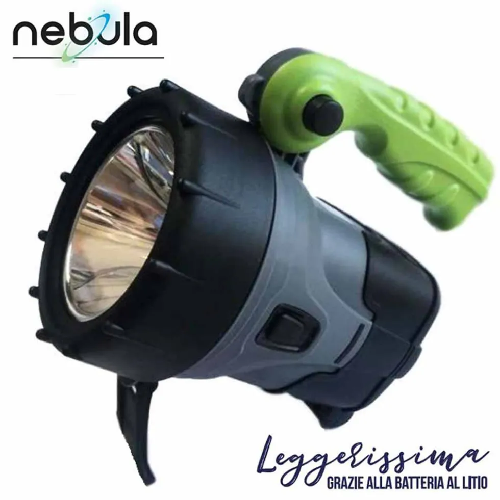 Torcia led ricaricabile CFG NEBULA 5W con manico girevole e piedistallo