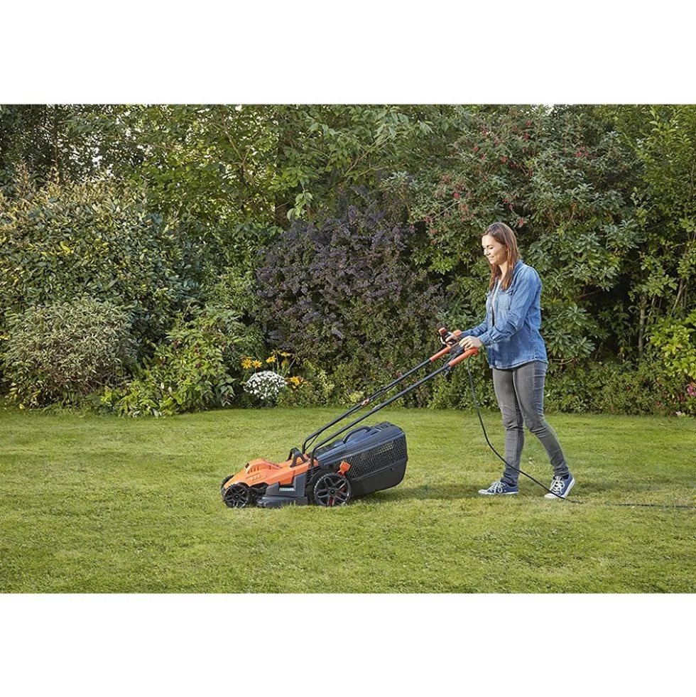 Tosaerba elettrico tagliaerba BLACK+DECKER BEMW461BH 1400W taglio max cm.34