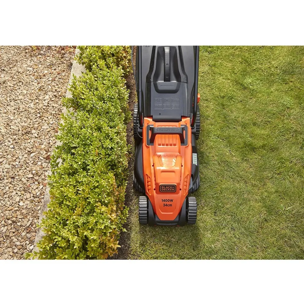 Tosaerba elettrico tagliaerba BLACK+DECKER BEMW461BH 1400W taglio max cm.34