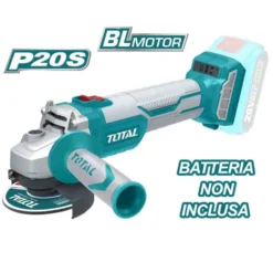 TOTAL TOTTAGLI1152 Smerigliatrice angolare a batteria 20V mm.115 brushless SOLO CORPO MACCHINA
