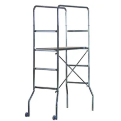 Trabattello in acciaio zincato MARCHETTI TRIO H.188 cm. con piano in legno