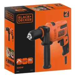 Trapano a percussione 500W BLACK+DECKER BEH200 mandrino autoserrante mm.13