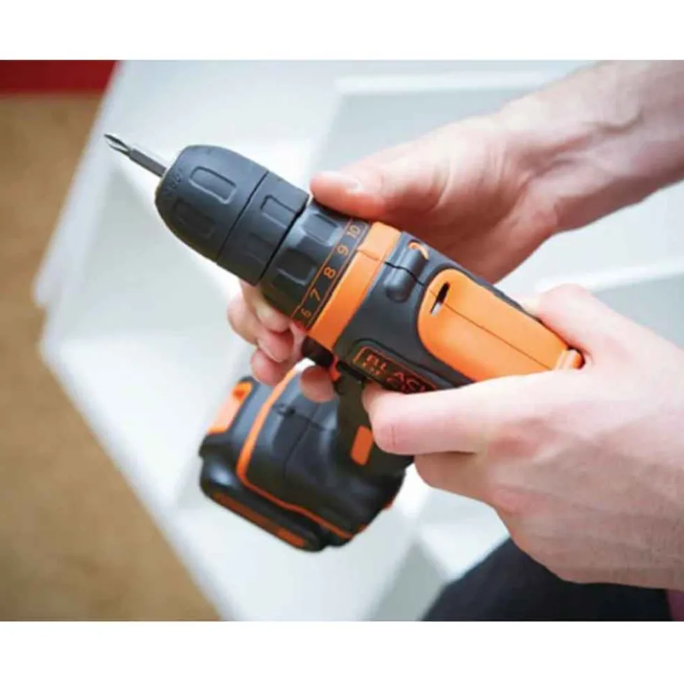 Trapano avvitatore a batteria 10,8V 1,5Ah BLACK+DECKER BDCDD12 mandrino autoserrante
