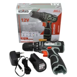 Trapano avvitatore a batteria 12V 1,3Ah litio KOMBO KO832 con batteria e caricabatteria